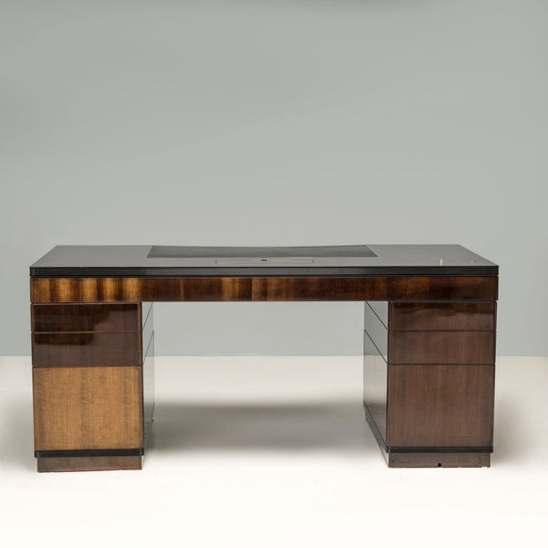 Linley Brown Wooden Executive Writing Desk - REHAUS - Linley