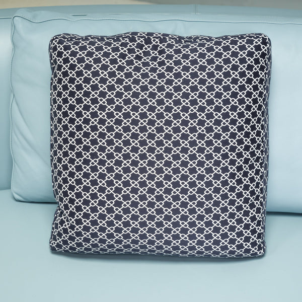 Minotti by Rodolfo Dordoni Light Blue Leather Curved Seymour Low 01 Sofa - REHAUS - Rodolfo Dordoni