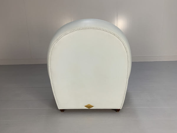 Pair of Poltrona Frau Vanity Fair Armchairs - In Pelle Frau Pale Blue Leather @ REHAUS