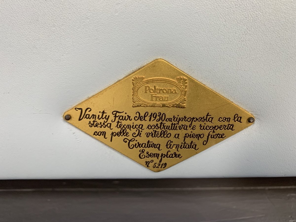 Pair of Poltrona Frau Vanity Fair Armchairs - In Pelle Frau Pale Blue Leather @ REHAUS