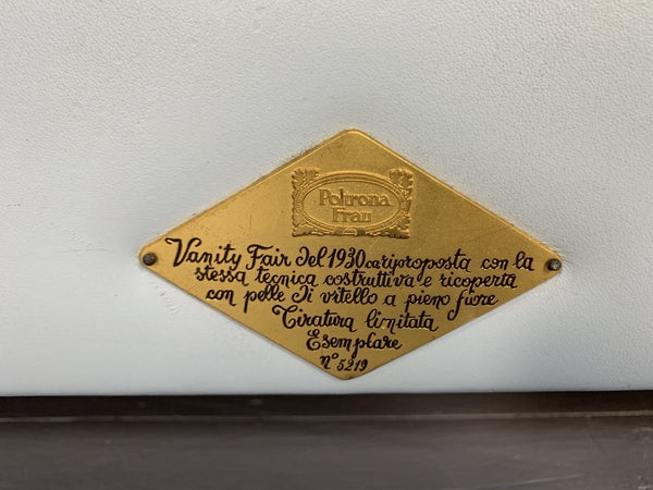 Pair of Poltrona Frau Vanity Fair Armchairs - In Pelle Frau Pale Blue Leather @ REHAUS