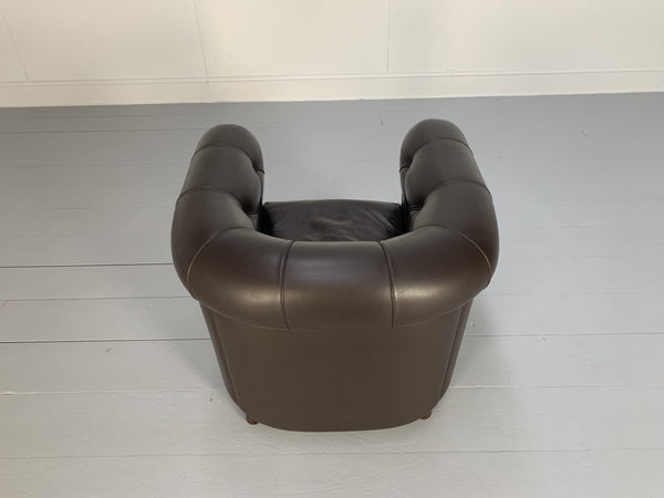 Poltrona Frau Arcadia Armchair - In Pelle Frau Dark Brown Leather @ REHAUS