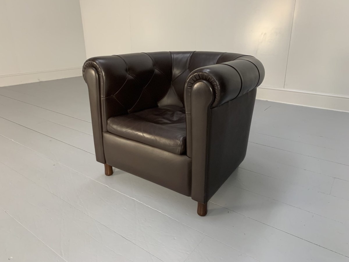 Poltrona Frau Arcadia Armchair - In Pelle Frau Dark Brown Leather @ REHAUS