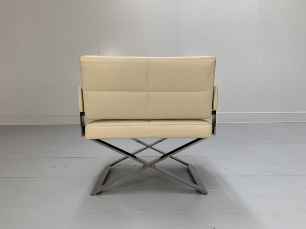 Poltrona Frau Aster X Dining Armchairs - In Ivory Pelle Frau Leather, Set of Eight @ REHAUS