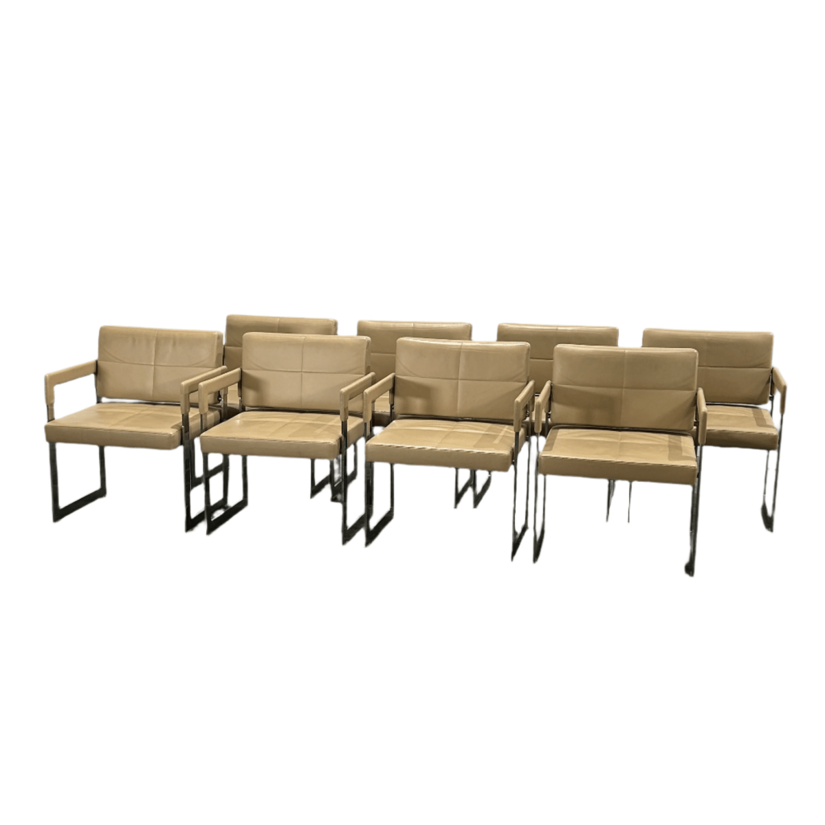 Poltrona Frau Aster X Leather Armchairs by Jean - Marie Massaud, Set of Eight @ REHAUS