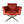 Poltrona Frau Chancellor Swivel Armchair - In Red Pelle Frau SC Leather @ REHAUS