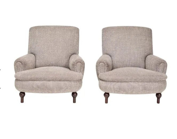 Poltrona Frau Eleonora Grey Armchairs, Set of 2