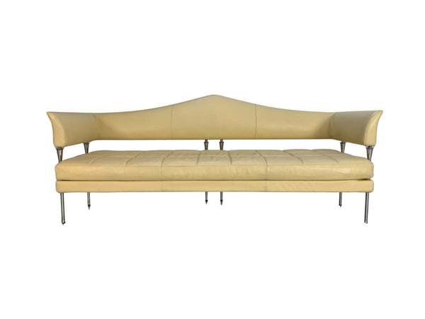 Poltrona Frau Hydra Castor 3-Seat Sofa - In Cream Pelle Frau SC Leather