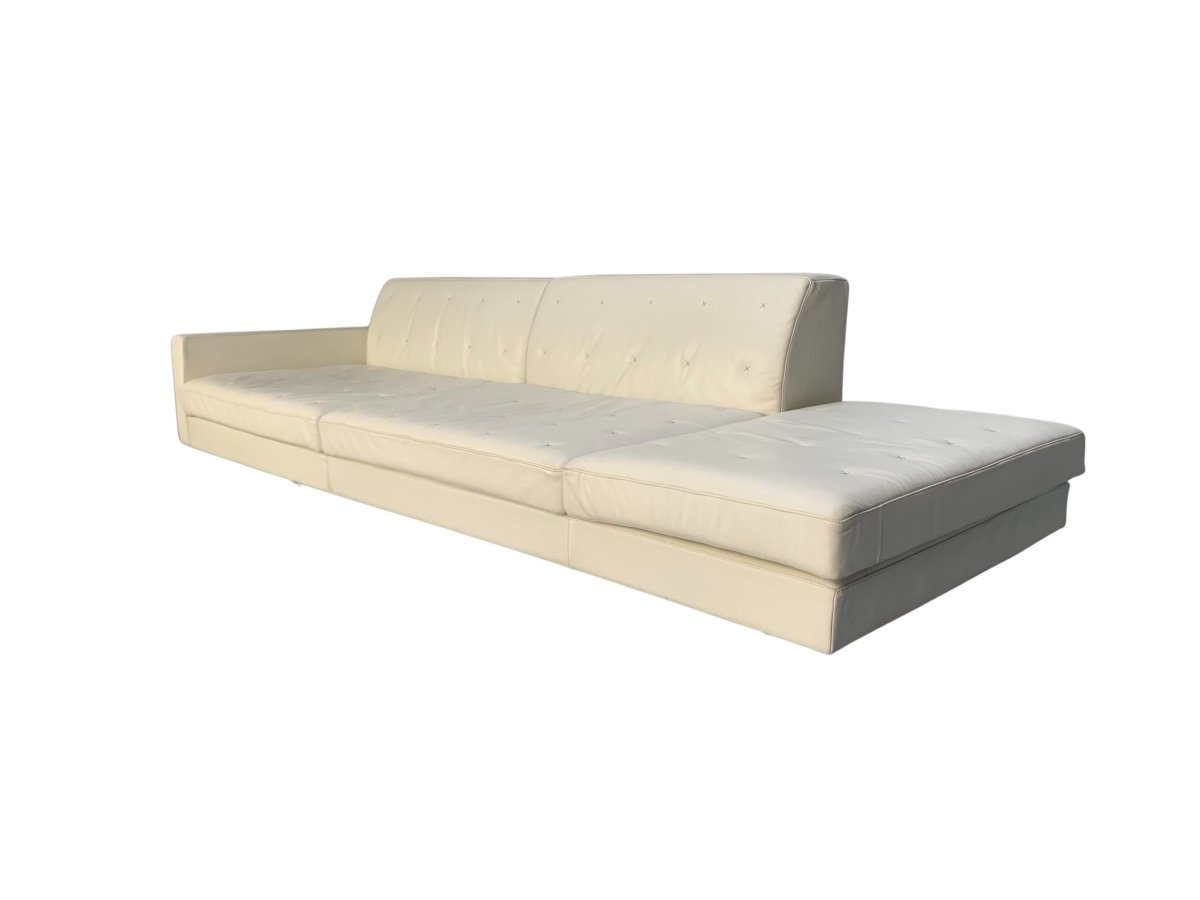 Poltrona Frau Kennedee 3 - Seat Sofa - In Ivory Pelle Frau Leather @ REHAUS