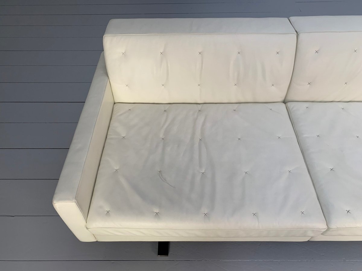 Poltrona Frau Kennedee 3 - Seat Sofa - In Ivory Pelle Frau Leather @ REHAUS