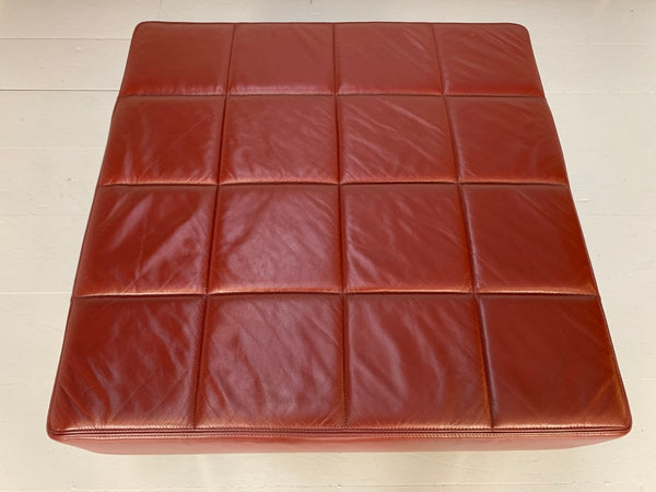 Poltrona Frau Quadra 4 - Seat Sofa & Ottoman Suite - In Oxblood Red Pelle Frau SC Leather @ REHAUS