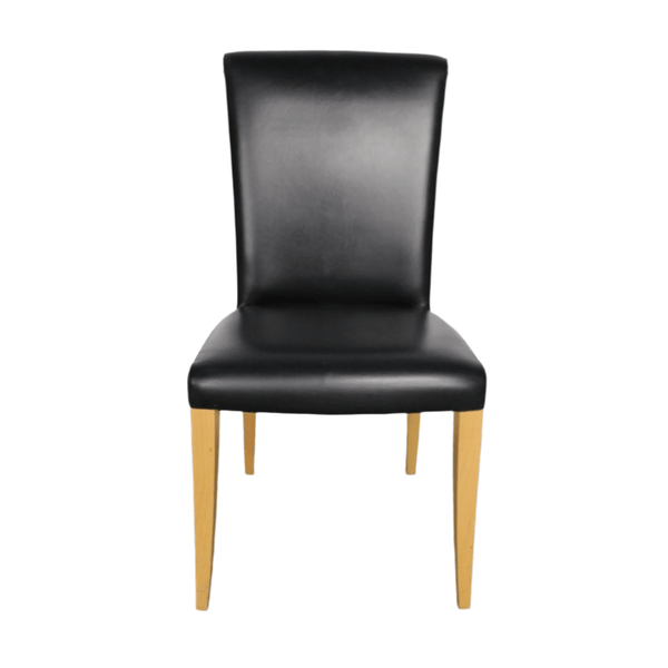 Poltrona Frau Vittoria Dining Chair in Black Pelle Frau Leather