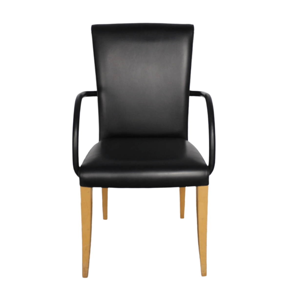 Poltrona Frau Vittoria Dining Chairs in Black Pelle Frau Leather, Set of 12 @ REHAUS