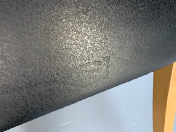 Poltrona Frau Vittoria Dining Chairs - In Black Pelle Frau Leather, Set of Four @ REHAUS