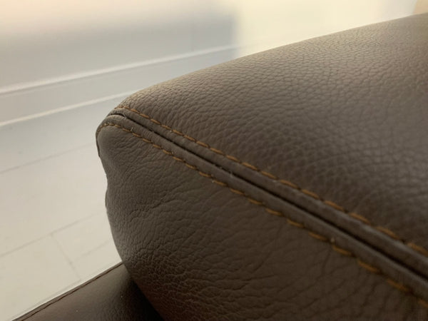 Roche Bobois 3 - Seat Sofa - In Dark Brown Leather @ REHAUS