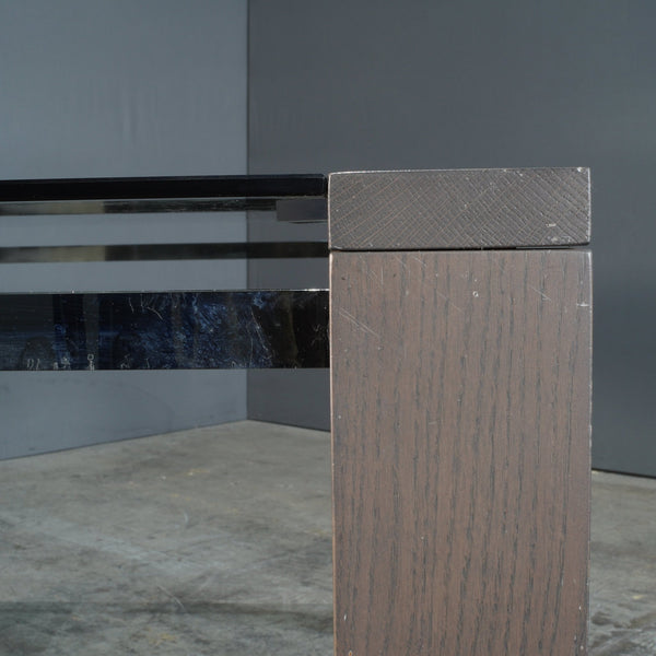 Roche Bobois Anthracite and Smoked Glass Box Dining Table @ REHAUS