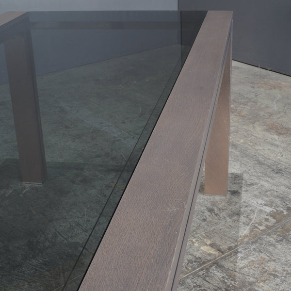Roche Bobois Anthracite and Smoked Glass Box Dining Table @ REHAUS