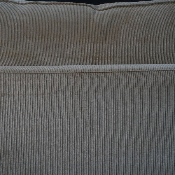 Roche Bobois Cream Cord Armchair and Footstool @ REHAUS