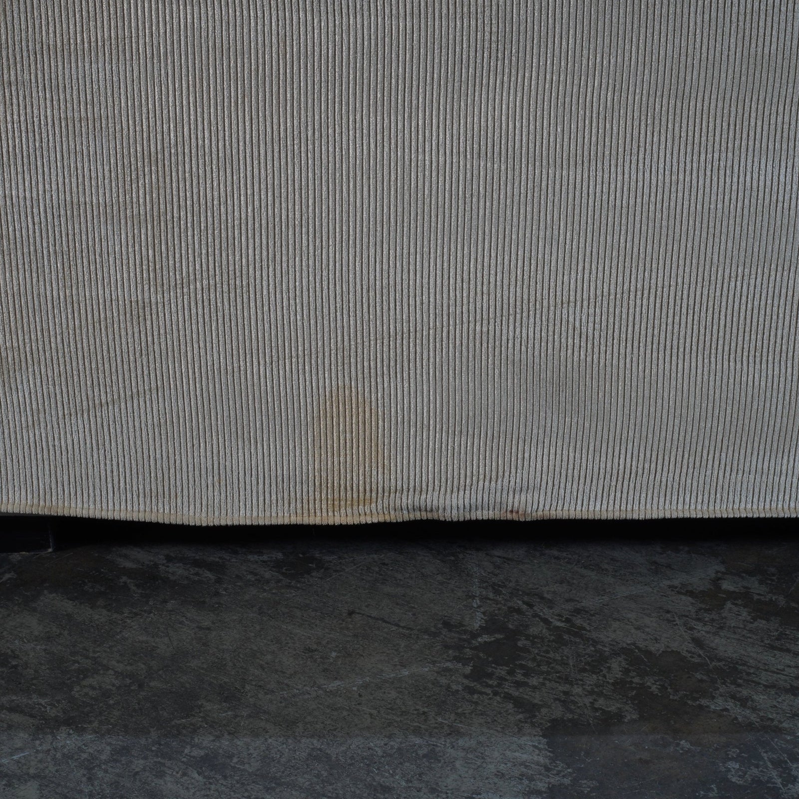 Roche Bobois Cream Cord Armchair and Footstool @ REHAUS