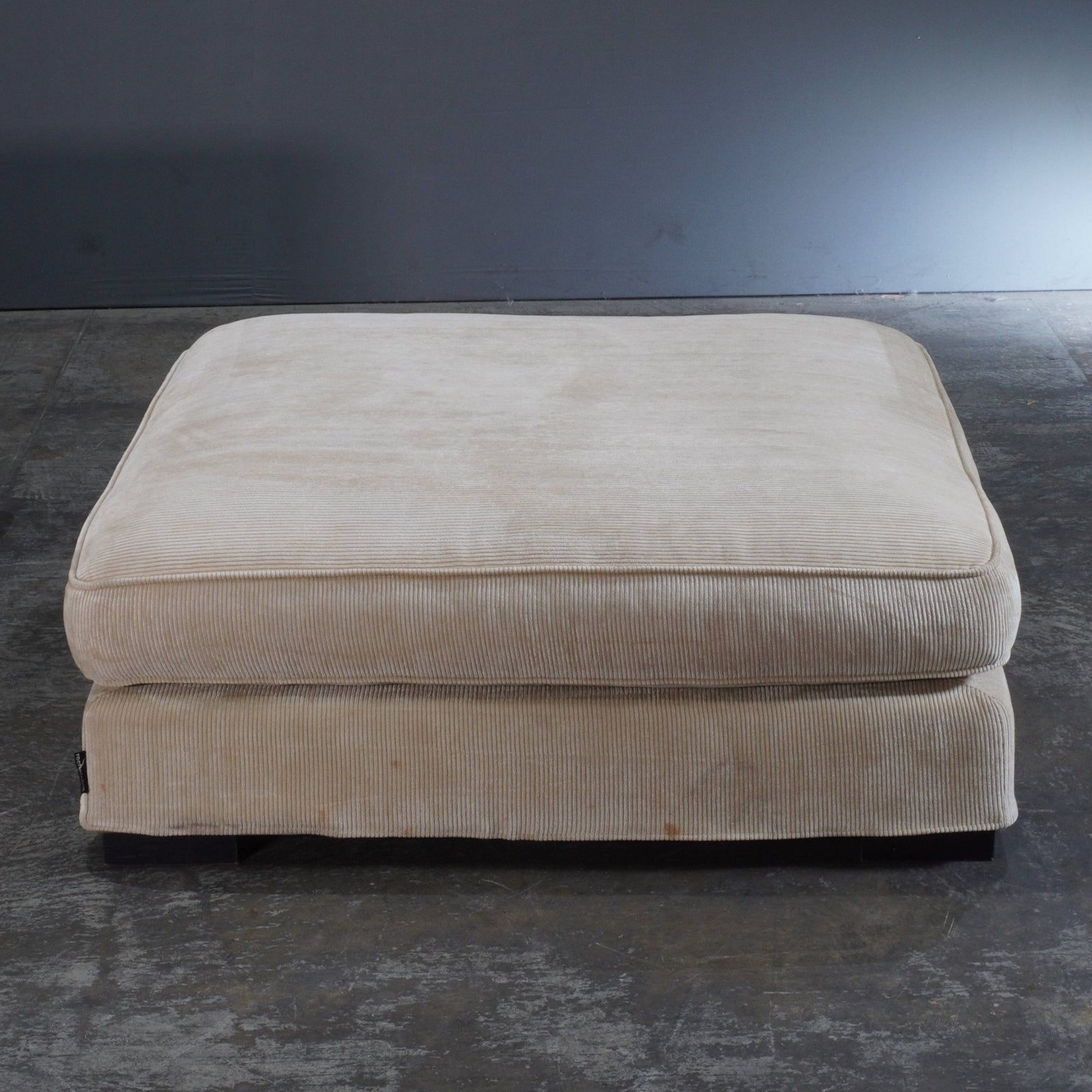 Roche Bobois Cream Cord Armchair and Footstool @ REHAUS