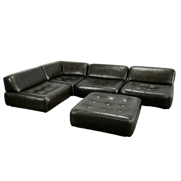 Roche Bobois Flight Jacket Sectional Sofa & Ottoman
