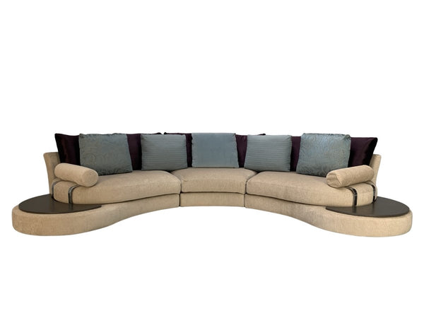 Roche Bobois Formentera Sofa - 5-Seat Curved - In Chenille