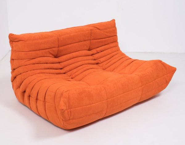 Midcentury Togo Orange 2 Seater Sofa by Michel Ducaroy for Ligne Roset @ REHAUS